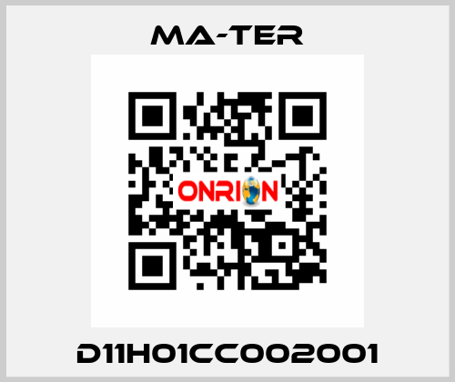 D11H01CC002001 MA-TER