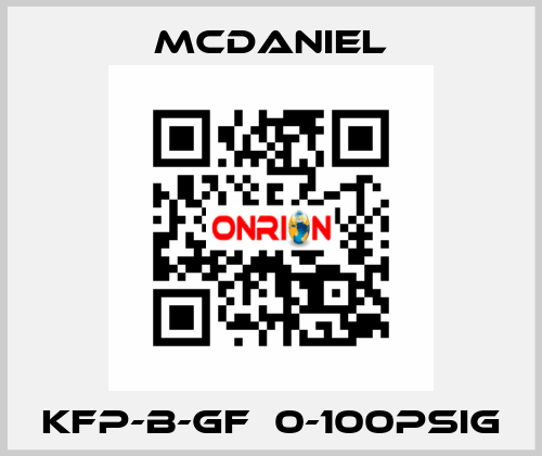 KFP-B-GF  0-100PSIg McDANIEL