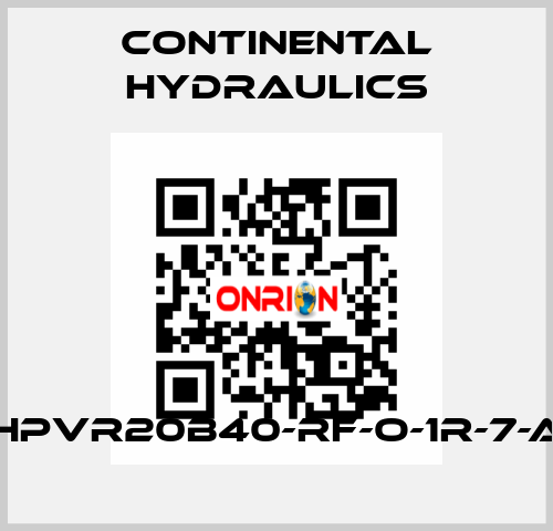 HPVR20B40-RF-O-1R-7-A Continental Hydraulics