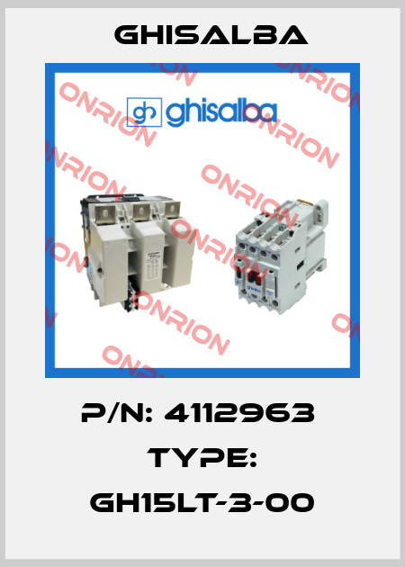 P/N: 4112963  Type: GH15LT-3-00 Ghisalba