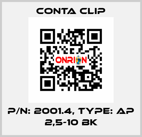 P/N: 2001.4, Type: AP 2,5-10 BK Conta Clip