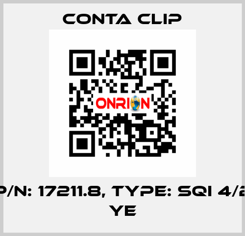 P/N: 17211.8, Type: SQI 4/2 YE Conta Clip