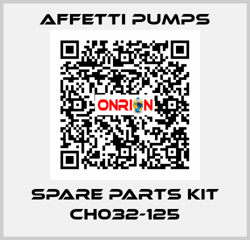 SPARE PARTS KIT CH032-125 Affetti pumps