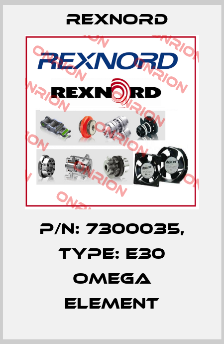 P/N: 7300035, Type: E30 Omega Element Rexnord