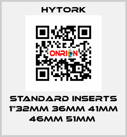 STANDARD INSERTS 1"32MM 36MM 41MM 46MM 51MM  Hytork