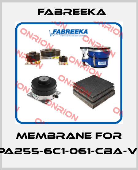 Membrane for PA255-6C1-061-CBA-V1 Fabreeka