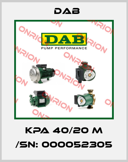 KPA 40/20 M /Sn: 000052305 DAB