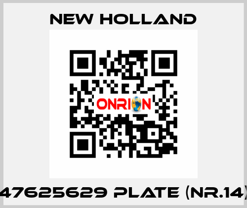 47625629 plate (nr.14) new holland