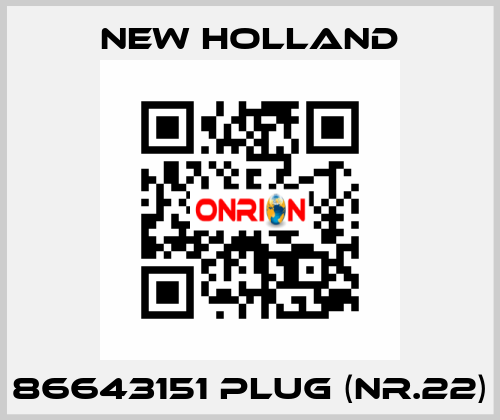 86643151 plug (Nr.22) new holland