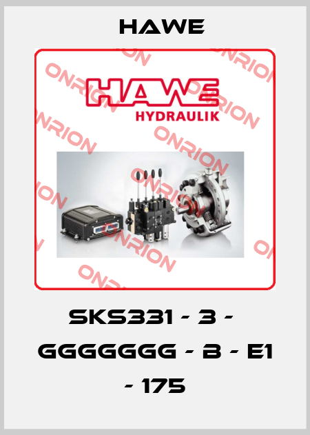 SKS331 - 3 -  GGGGGGG - B - E1 - 175 Hawe
