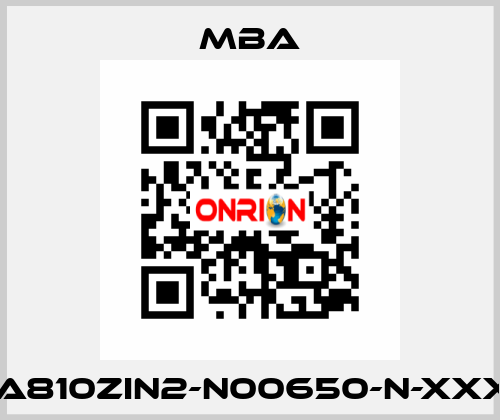 MBA810ZIN2-N00650-N-XXXXX MBA