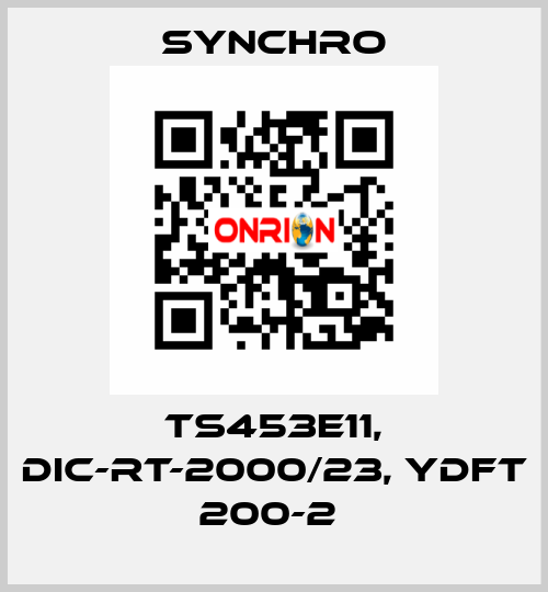 TS453E11, DIC-RT-2000/23, YDFT 200-2  SYNCHRO