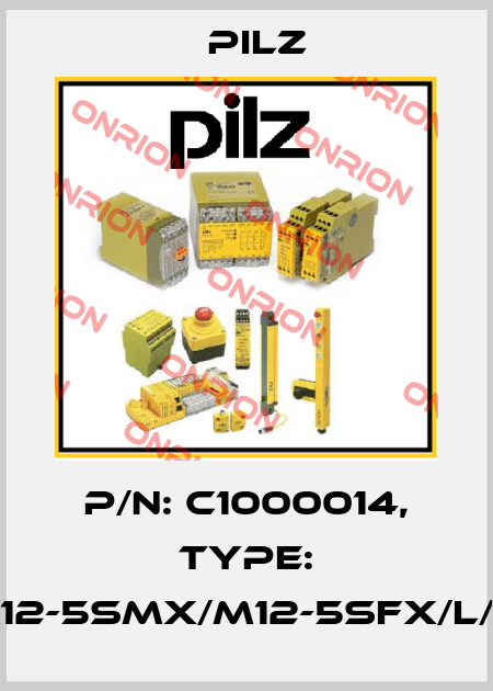 p/n: C1000014, Type: Cable/PW/M12-5SMX/M12-5SFX/L/020/1Q50/BK Pilz
