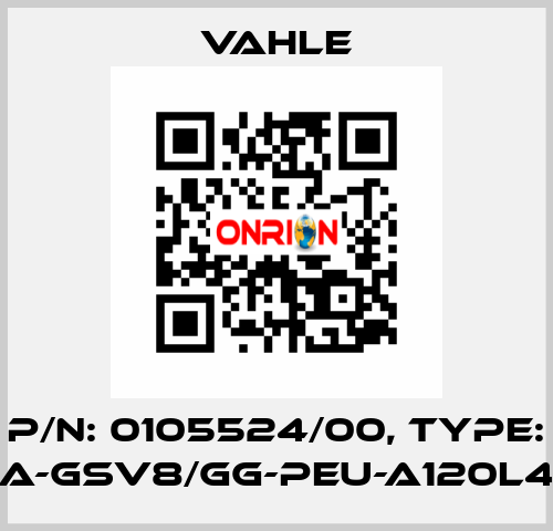 P/n: 0105524/00, Type: SA-GSV8/GG-PEU-A120L40 Vahle