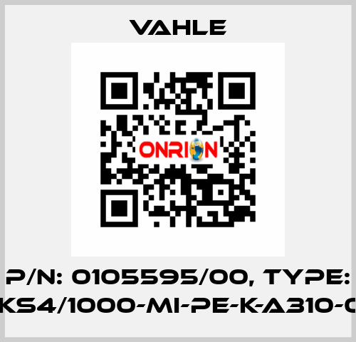 P/n: 0105595/00, Type: SA-KSKS4/1000-MI-PE-K-A310-08-200 Vahle