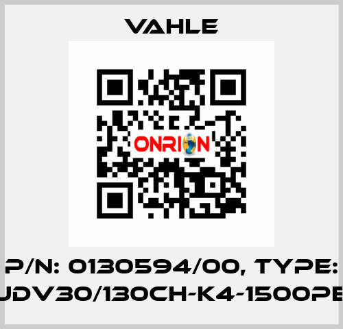 P/n: 0130594/00, Type: DT-UDV30/130CH-K4-1500PE-CB Vahle