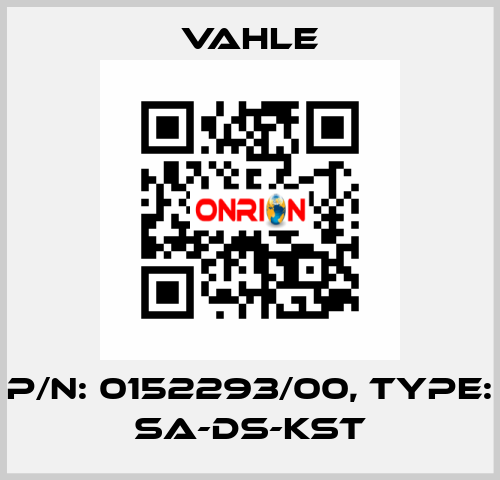 P/n: 0152293/00, Type: SA-DS-KST Vahle