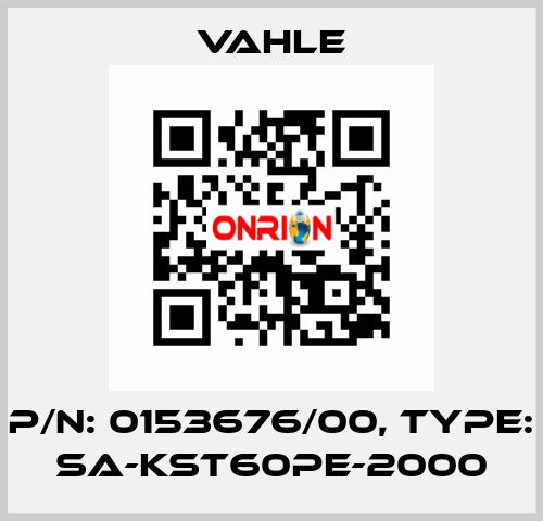 P/n: 0153676/00, Type: SA-KST60PE-2000 Vahle