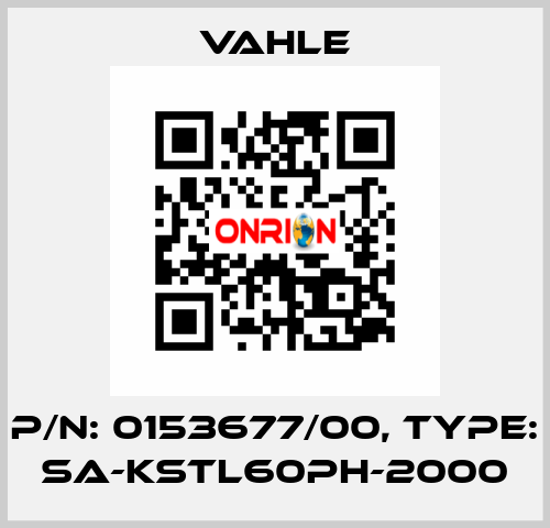 P/n: 0153677/00, Type: SA-KSTL60PH-2000 Vahle