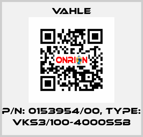 P/n: 0153954/00, Type: VKS3/100-4000SSB Vahle