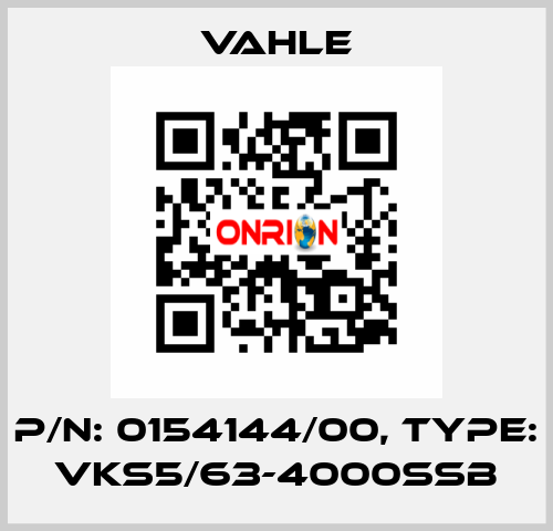 P/n: 0154144/00, Type: VKS5/63-4000SSB Vahle