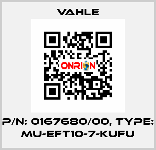 P/n: 0167680/00, Type: MU-EFT10-7-KUFU Vahle