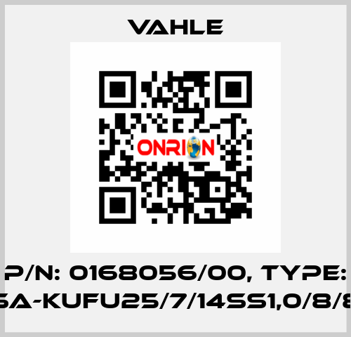 P/n: 0168056/00, Type: SA-KUFU25/7/14SS1,0/8/8 Vahle