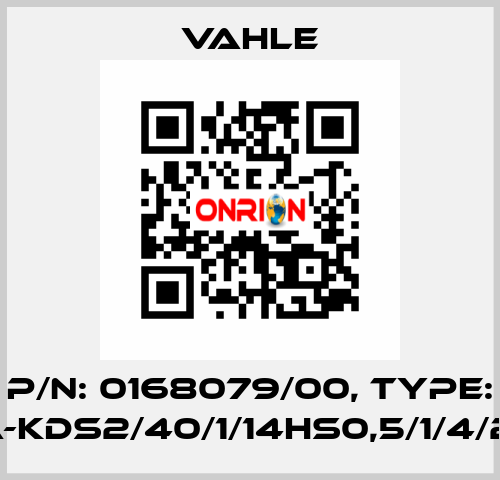 P/n: 0168079/00, Type: SA-KDS2/40/1/14HS0,5/1/4/2-4 Vahle