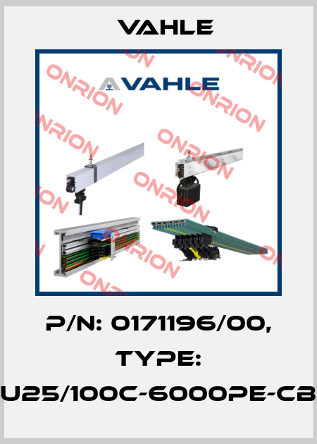 P/n: 0171196/00, Type: U25/100C-6000PE-CB Vahle