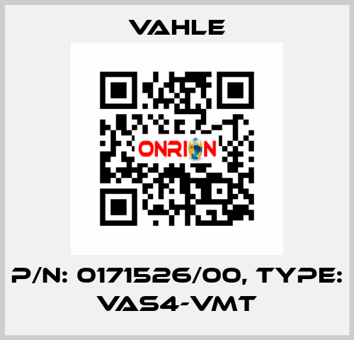 P/n: 0171526/00, Type: VAS4-VMT Vahle