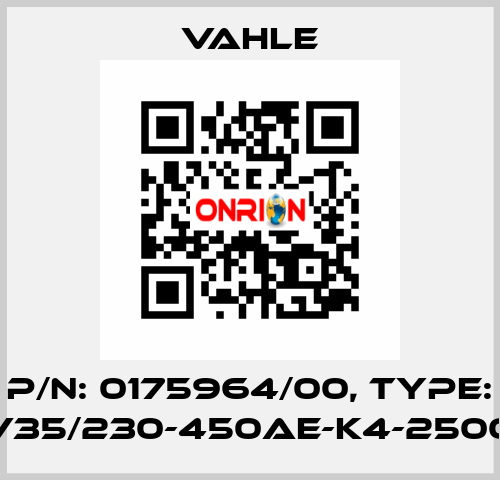 P/n: 0175964/00, Type: DT-UDV35/230-450AE-K4-2500PH-DB Vahle