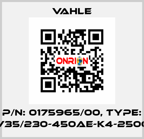 P/n: 0175965/00, Type: DT-UDV35/230-450AE-K4-2500PE-CB Vahle