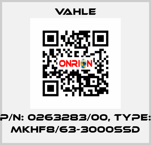 P/n: 0263283/00, Type: MKHF8/63-3000SSD Vahle