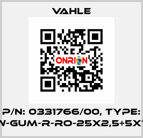 P/n: 0331766/00, Type: LT-LTW-GUM-R-RO-25x2,5+5x1-J-C-K Vahle