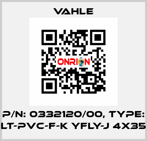 P/n: 0332120/00, Type: LT-PVC-F-K YFLY-J 4X35 Vahle