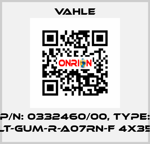 P/n: 0332460/00, Type: LT-GUM-R-A07RN-F 4X35 Vahle