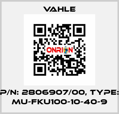 P/n: 2806907/00, Type: MU-FKU100-10-40-9 Vahle