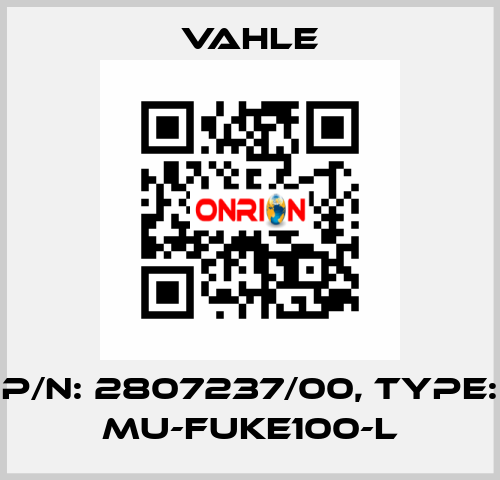 P/n: 2807237/00, Type: MU-FUKE100-L Vahle