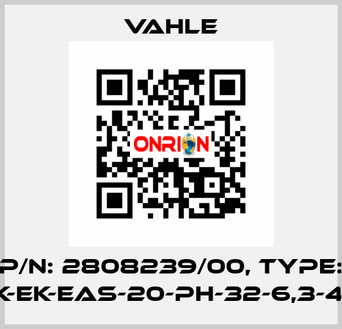 P/n: 2808239/00, Type: SK-EK-EAS-20-PH-32-6,3-4,5 Vahle