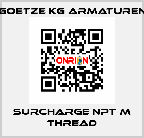 surcharge NPT m thread Goetze KG Armaturen