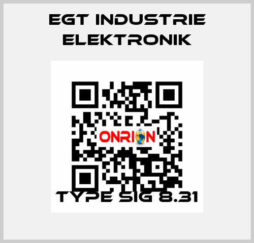 Type SIG 8.31 EGT Industrie elektronik