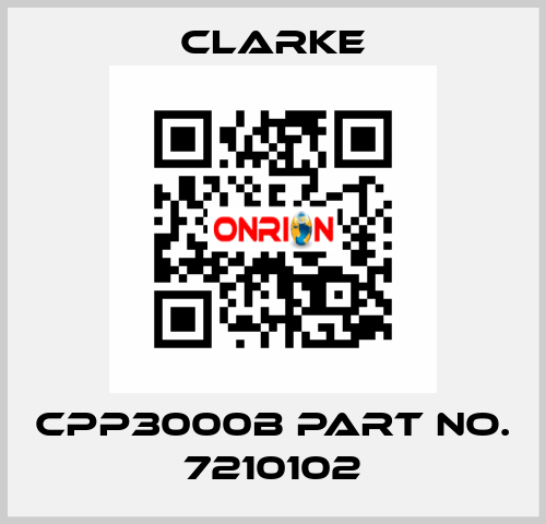 CPP3000B PART No. 7210102 Clarke