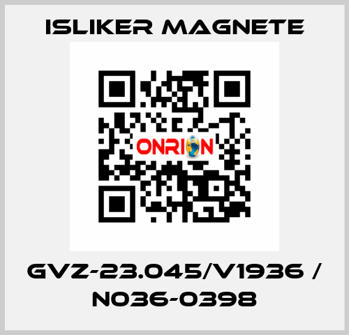 GVZ-23.045/V1936 / N036-0398 ISLIKER MAGNETE