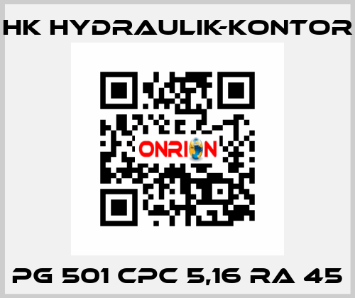 PG 501 CPC 5,16 RA 45 HK HYDRAULIK-KONTOR