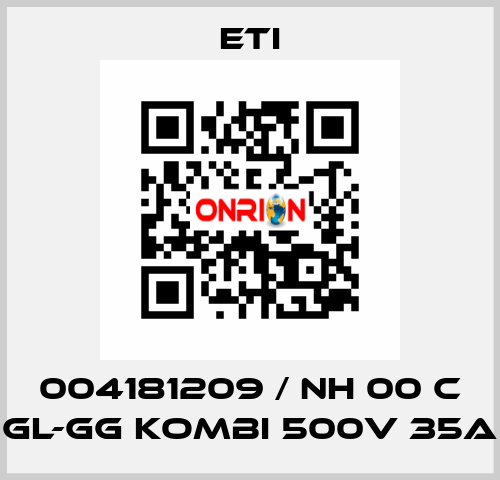 004181209 / NH 00 C gL-gG KOMBI 500V 35A Eti