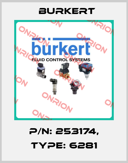P/N: 253174, Type: 6281 Burkert