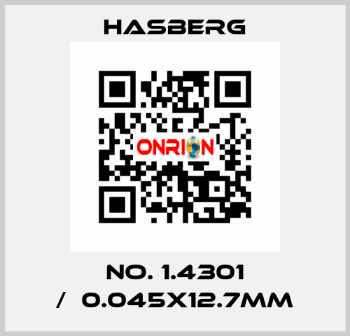 No. 1.4301 /	0.045x12.7mm Hasberg