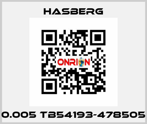 0.005 TB54193-478505 Hasberg