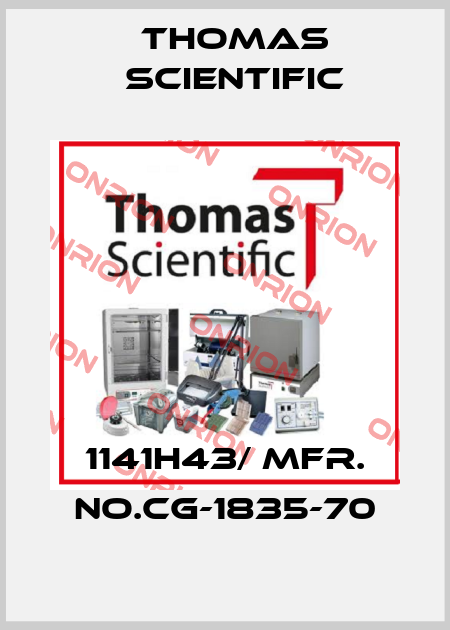 1141H43/ Mfr. No.CG-1835-70 Thomas Scientific
