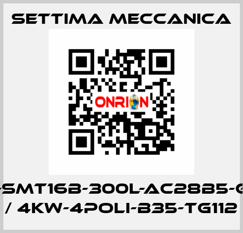 GR55-SMT16B-300L-AC28B5-G-S2-T / 4Kw-4Poli-B35-TG112 Settima Meccanica